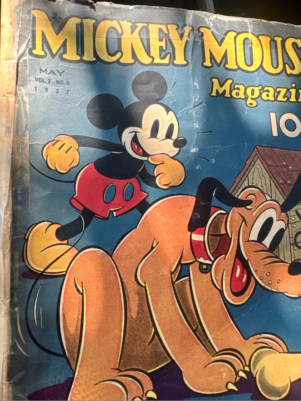 Mickey Mouse Magazine Cover — Blue, Red, Black, Yellow